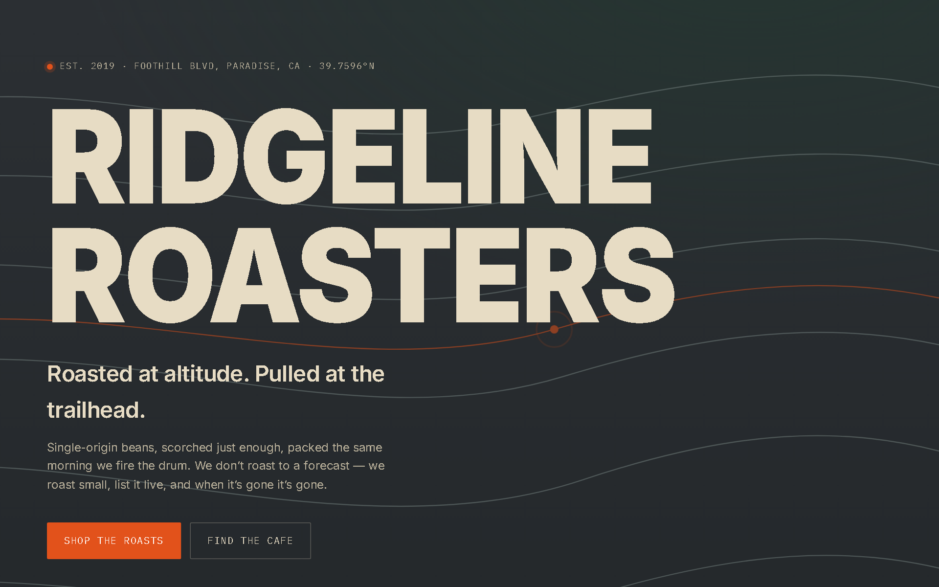 Ridgeline Roasters — concept site preview